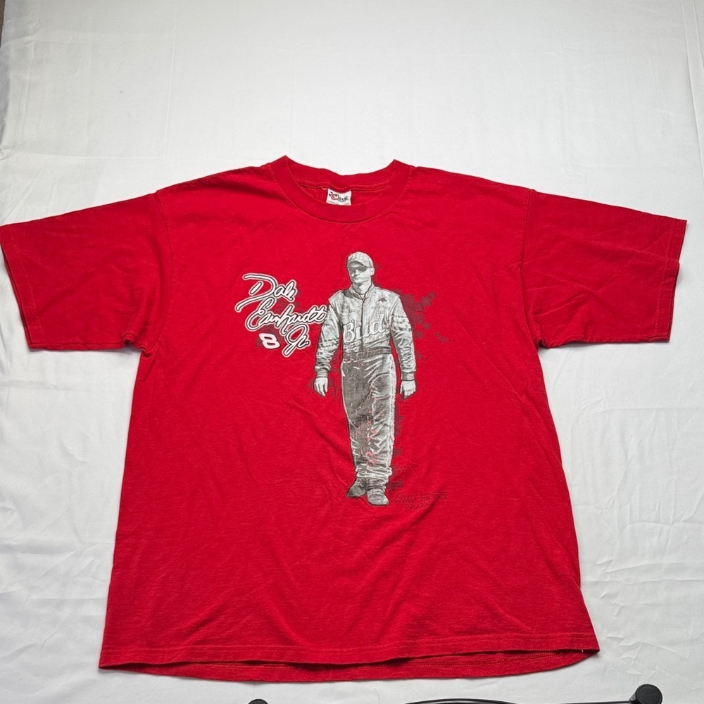Chase authentics vintage Dale Earnhardt Jr. NASCAR graphic tee XL red racing car